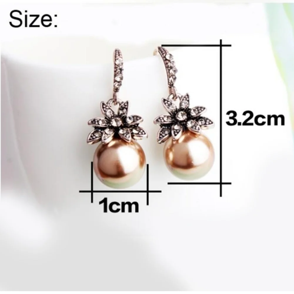 Gorgeous Vintage Champagne Pearl Earrings - Picture 2 of 11